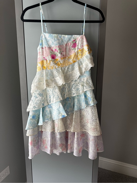 LoveShackFancy Dresses & Skirts - LoveShackFancy Imata Silk Mini Dress in Rainbow
